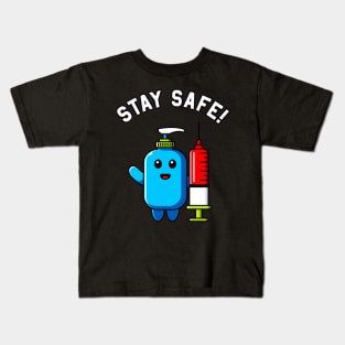 Stay Safe Hygiene Sanitizer with Syringe Medical Kids T-Shirt